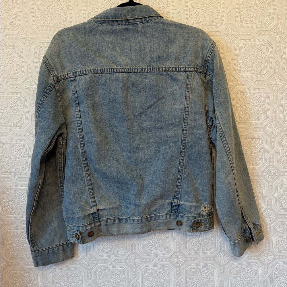 Paul & Joe Leviatan Denim Jacket Blue Denim with Cat Detail Size 40 - Picture 10 of 11